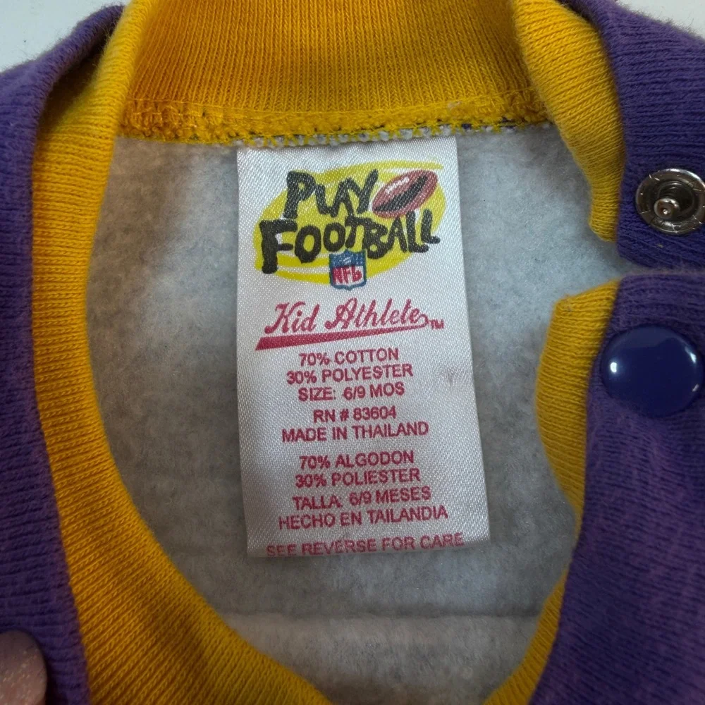 Baltimore Ravens NFL Play Football Bodysuit Baby 6/9 Mos Gray Long Sleeve Fleece